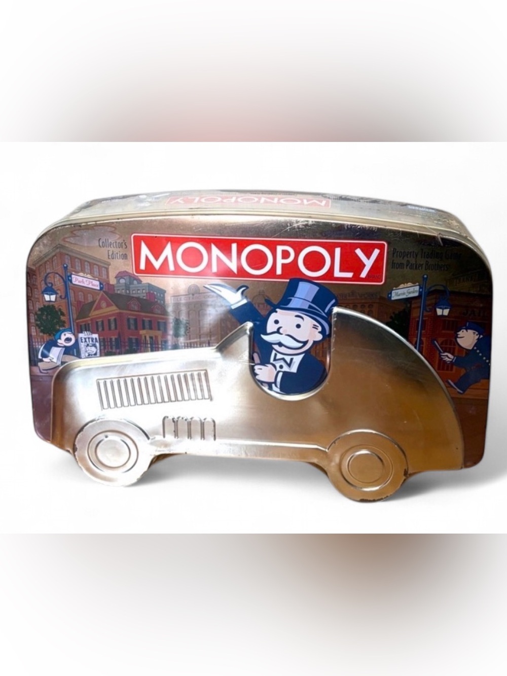 2001 Vintage Collector's Edition Hasbro Monopoly Game in Tin Car, Sealed NIP